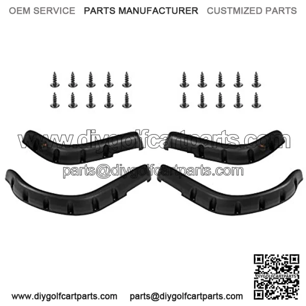 Golf Cart Fender Flares Kit Front & Rear for Golf Cart EZGO Club Car Yamaha - 4 Pack