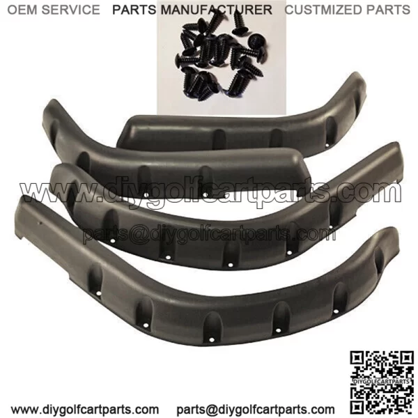 4X EZGO Fender Flares W/ Self Taping Screws For TXT 96-13 36 Volt Golf Cart