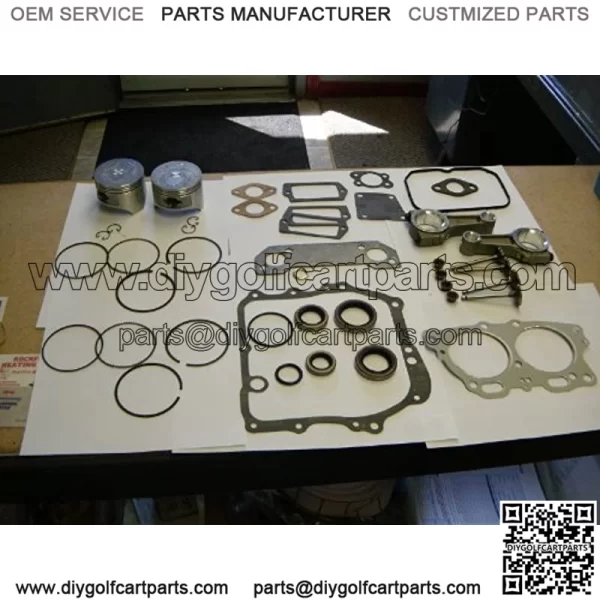 Golf CART Engine Rebuild KIT & GASKETS 295CC with Standard Piston and Rings. Lower 48 US States ONLY! Robins Engine 1996-2002