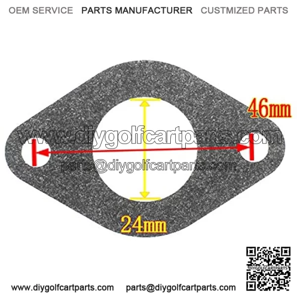 6 Pcs Carburetor Gasket Compatible with EZGO Gas Golf Cart 295cc 350cc 4-Cycle Robin Engine Marathon Medalist TXT Freedom ST Sport ST350 MPT Workhorse 800 875 1200 Club Clays Car Shuttle Series - Image 2