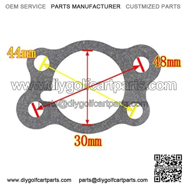 6 Pcs Carburetor Gasket Compatible with EZGO Gas Golf Cart 295cc 350cc 4-Cycle Robin Engine Marathon Medalist TXT Freedom ST Sport ST350 MPT Workhorse 800 875 1200 Club Clays Car Shuttle Series - Image 3