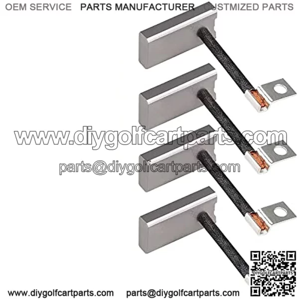 Golf Cart Starter Generator Brush Kit for EZGO, Club Car, Yamaha, OEM# 81-81200 26658-G01 101869302 JF2-81111-00-00 JF2-H1111-00-00, Set of 4