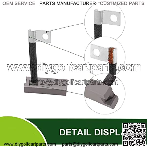 Golf Cart Starter Generator Brushes Set Motor Brushes for EZGO Gas (1978-up), Club Car Gas (1984-up), Yamaha Gas (G1-G29), Replaces OEM # 26658G01, 30443-77, JF2-81111-00-00 - Image 2