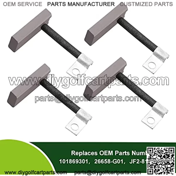 Golf Cart Starter Generator Brushes Set Motor Brushes for EZGO Gas (1978-up), Club Car Gas (1984-up), Yamaha Gas (G1-G29), Replaces OEM # 26658G01, 30443-77, JF2-81111-00-00 - Image 3