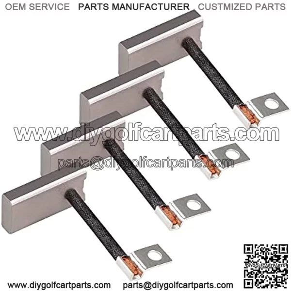 Golf Cart Starter Generator Brush Kit for EZGO, Club Car, Yamaha, OEM# 81-81200 26658-G01 101869302 JF2-81111-00-00 JF2-H1111-00-00, Set of 4 - Image 2