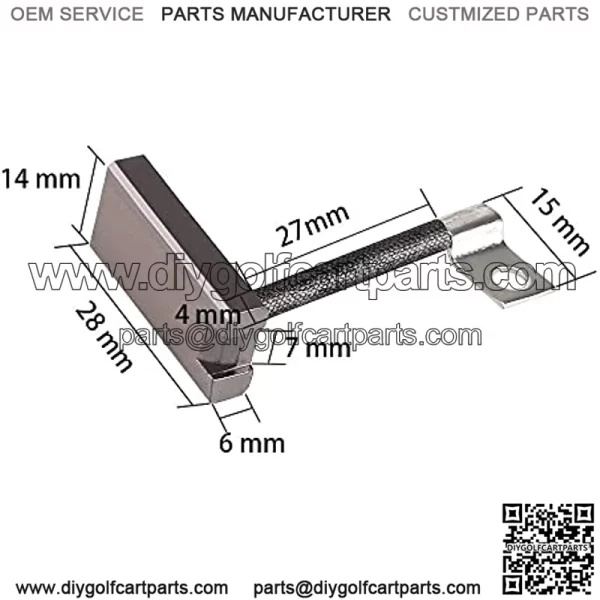 Golf Cart Starter Generator Brush Kit for EZGO, Club Car, Yamaha, OEM# 81-81200 26658-G01 101869302 JF2-81111-00-00 JF2-H1111-00-00, Set of 4 - Image 3
