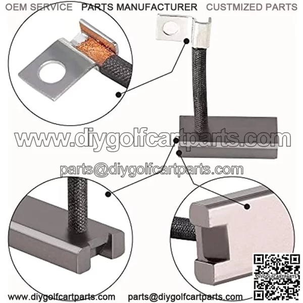 Golf Cart Starter Generator Brush Kit for EZGO, Club Car, Yamaha, OEM# 81-81200 26658-G01 101869302 JF2-81111-00-00 JF2-H1111-00-00, Set of 4 - Image 4