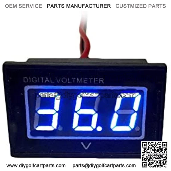 Automotive Authority LLC 36V Golf Cart Digital Volt Meter Battery Gauge for Club Car Yamaha 36 Volts - Blue