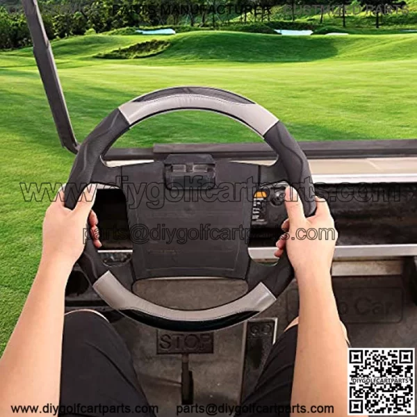 Golf Cart Steering Wheel Cover for Club Car DS Precedent and Yamaha G29, 14?? Easy to Install and Feels Good in Handling - Image 2