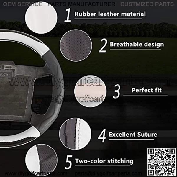 Golf Cart Steering Wheel Cover for Club Car, Quality Auto Industry Materials 14?? fits Club Car DS/Precedent - Image 3
