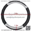 Anti Slip Steering Wheel Cover for Most of Golf Cart(not Include EZGO) - Black Gray - Image 4