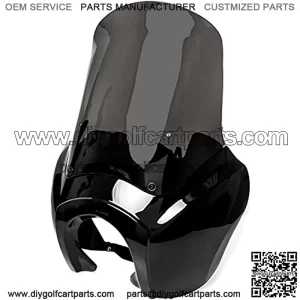 Krator JBM-6009-S Black & Smoke Tall Fairing Windshield Club Style Kit Compatible with Harley-Davidson Dyna, Super Glide T-Sport FXDXT, FXR