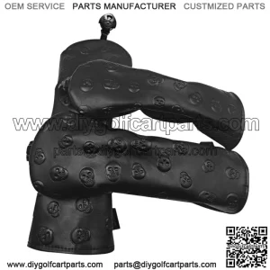Cubierta de cabeza de madera de Golf 3x cuero de PU antideslizante Golf No.1 3 5 funda de cabeza 460  Headcover del palo de golf