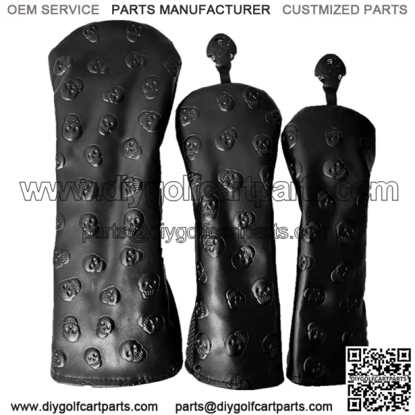 Cubierta de cabeza de madera de Golf 3x cuero de PU antideslizante Golf No.1 3 5 funda de cabeza 460  Headcover del palo de golf - Image 2