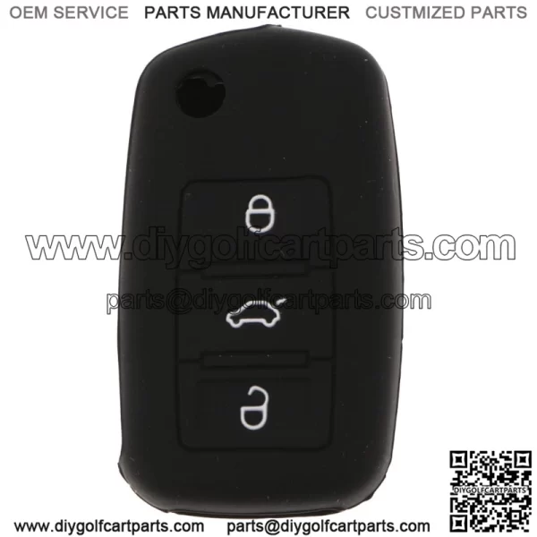 Funda De Silicona Con Llave Para B5 Golf 4/5/6 Jetta Mk6 Negro  Cubierta protectora de silicona clave - Image 2