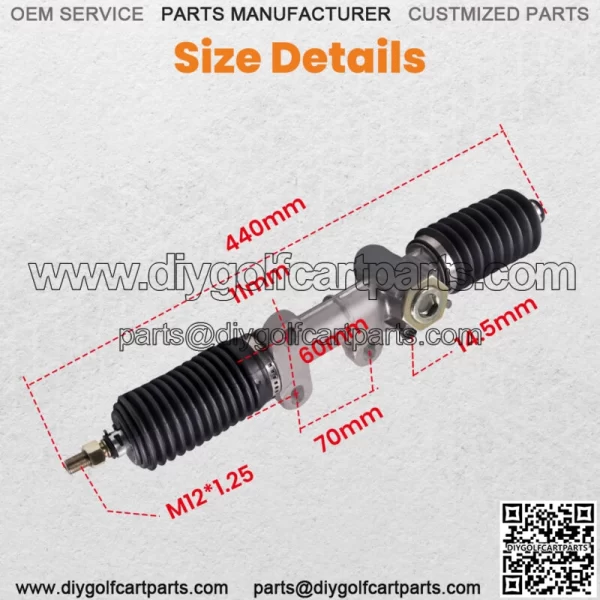 Steering Gear Box Assembly / Steering Rack For DS Club Car 84+ Golf Cart 1012452 - Image 3