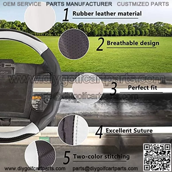 Golf Cart Steering Wheel Cover for Club Car & Yamaha, 14 Inch - Image 3