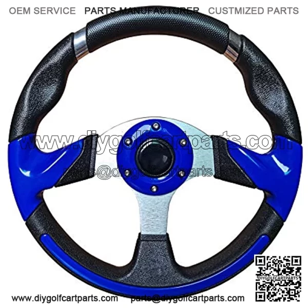 Golf Cart Steering Wheel or Steering Wheel Adapter for Most Golf Carts Use Club Car Yamaha (13.7 inches)