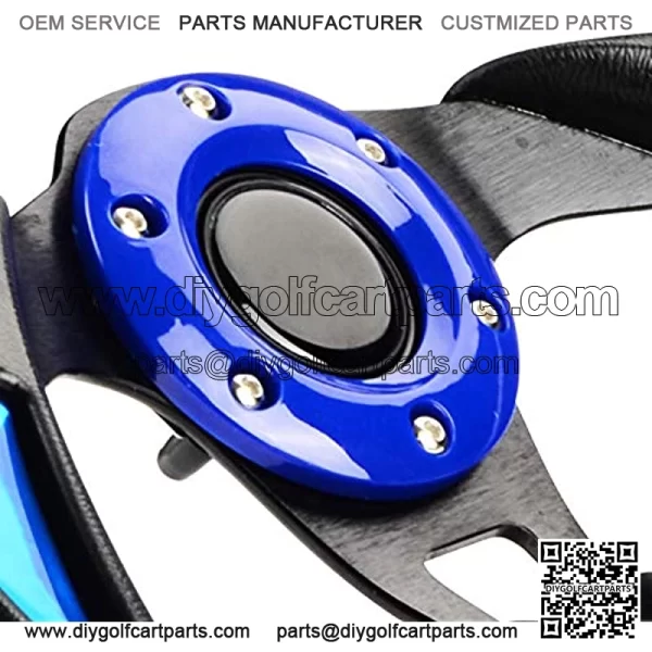 Golf Cart Steering Wheel for Club Car Yamaha Universal Steering Wheel Steering Wheel Club Car Cool Racing Style Steering Wheel Golf Cart(Blue) - Image 4