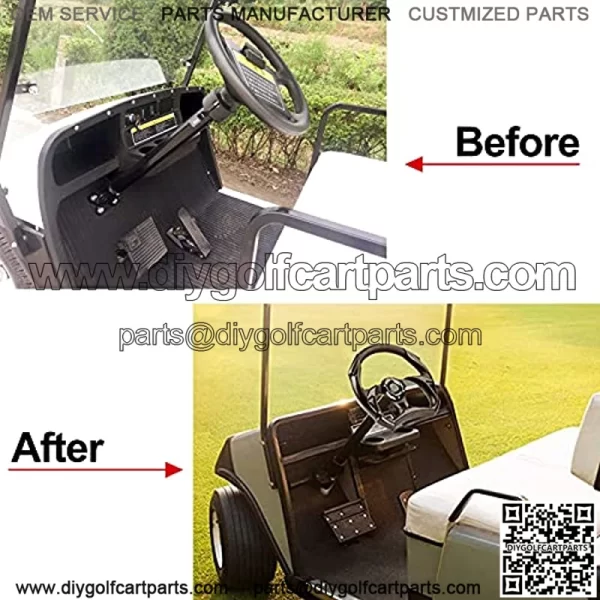 Steerig Wheel Replacment for Club Car Yamaha Golf Cart, Club Car DS and Cool Racing Style Steerig Wheel - Universal (Silver) - Image 4