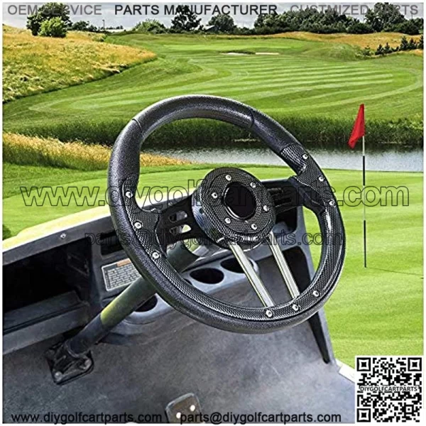 Golf Cart Steering Wheel for EZGO Club Car Yamaha Universal Steering Wheel EZGO Steering Wheel Club Car Cool Racing Style Steering Wheel Golf Cart - Image 3