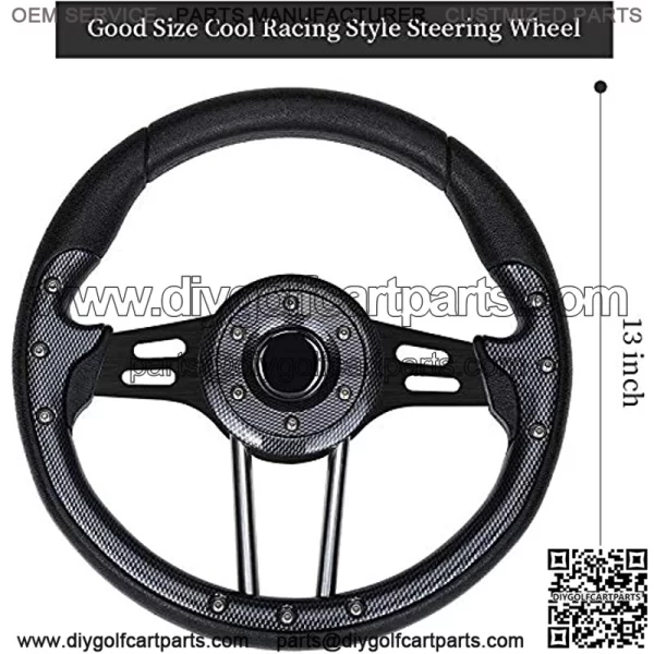 Golf Cart Steering Wheel for EZGO Club Car Yamaha Universal Steering Wheel EZGO Steering Wheel Club Car Cool Racing Style Steering Wheel Golf Cart - Image 4