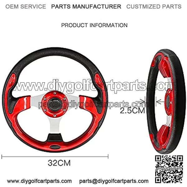 Universal 12.5?? Golf Cart Steering Wheel For Golf Cart Club DS & Precedent Yamaha EZGO RXV & TXT Steering Wheel - Image 5