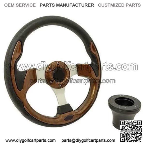 Club Car Precedent Golf Cart Rally Steering Wheel Kit - 12.5" - Image 2