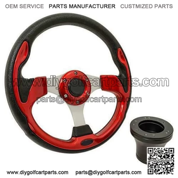 EZGO TXT/Medalist Golf Cart Rally Steering Wheel Kit - 12.5"(1994.5+) - Image 2