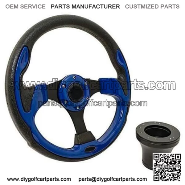 EZGO TXT/Medalist Golf Cart Rally Steering Wheel Kit - 12.5"(1994.5+) - Image 4