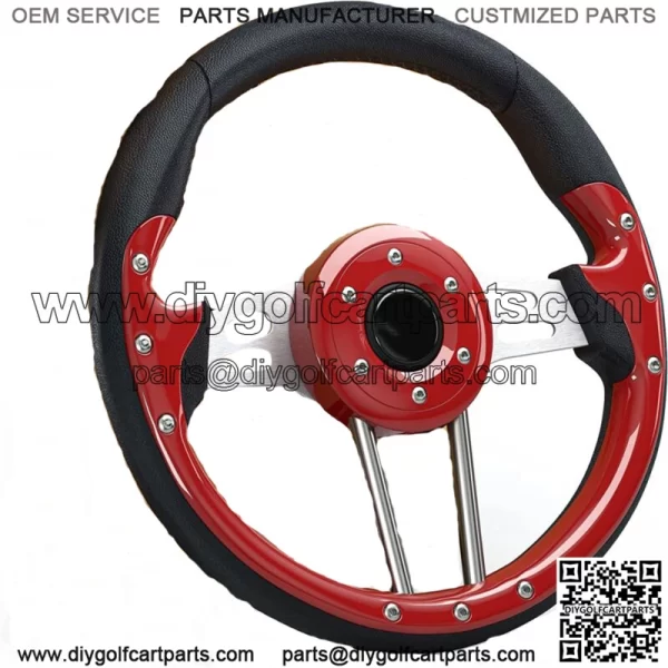 RED Golf Cart Steering Wheel For EZGO Club Car Yamaha Cart Parts Accessories