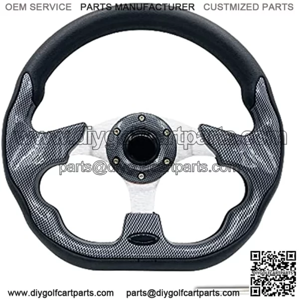 12.5 Inch Golf Cart Steering Wheel Carbon Fiber For Golf Cart Club Car DS & Precedent, EZGO TXT/RXV Yamaha