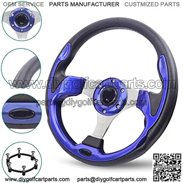 Universal Golf Cart Steering Wheel, Steering Wheel Hub Adapter (Sold Separately) fit Club Car EZGO Yamaha ICON Most Golf Carts - Image 3