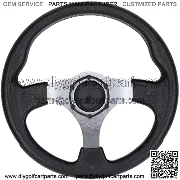 Golf Cart Steering Wheel, Universal Design Fit EZGO RXV & TXT, Club Car DS, Club Car Precedent Tempo, Yamaha, Most Golf Cart (Style1 Wood) - Image 3