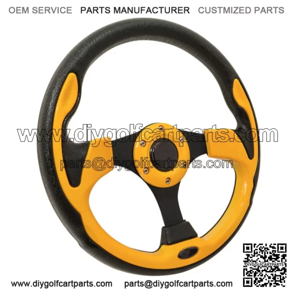 Club Car Precedent (04-Up) Golf Cart Rally Steering Wheel & Adapter Kit 12.5 in