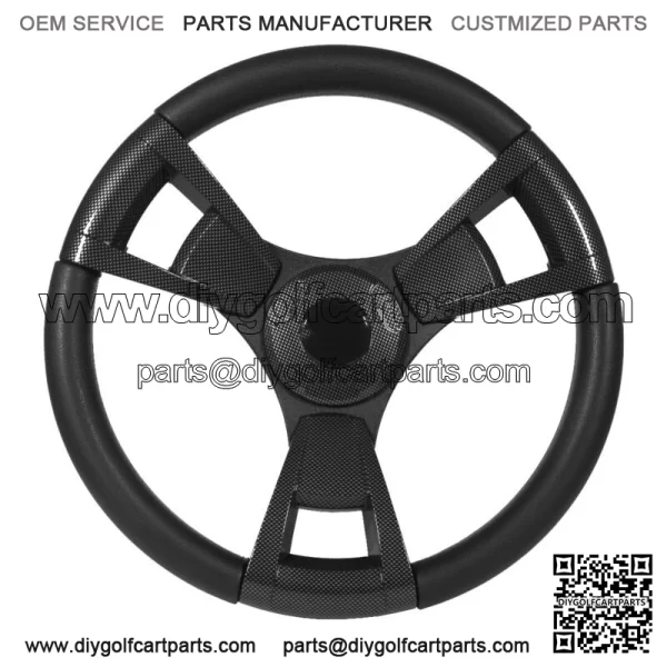 Italia Model 13 Carbon Fiber Golf Cart Steering Wheel For EZGO Golf Carts