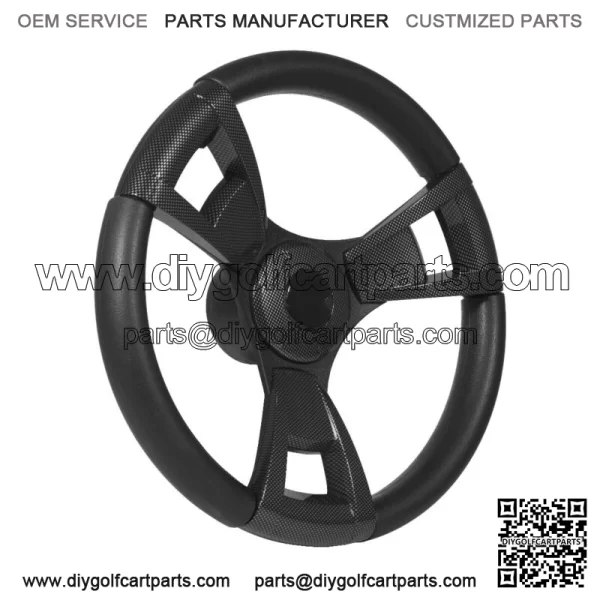Italia Model 13 Carbon Fiber Golf Cart Steering Wheel For EZGO Golf Carts - Image 2