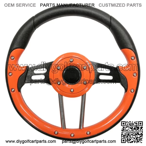 Aviator 4 Golf Cart Steering Wheel (Orange)