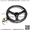 Club Car Precedent Golf Cart Steering Wheel 13 Inch Carbon Fiber w/ Adapter - Image 3