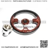 Super Sport Woodgrain Steering Wheel W/ Adapter For Club Car Precedent Golf Cart