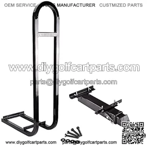 Universal Golf Cart Rear Grab Bar and Trailer Hook with Receiver and Grab Golf Cart on Back for Club Car Yamaha