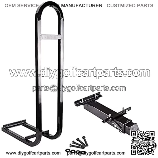 Universal Golf Cart Rear Grab Bar and Trailer Hook with Receiver and Grab Golf Cart on Back for Club Car Yamaha