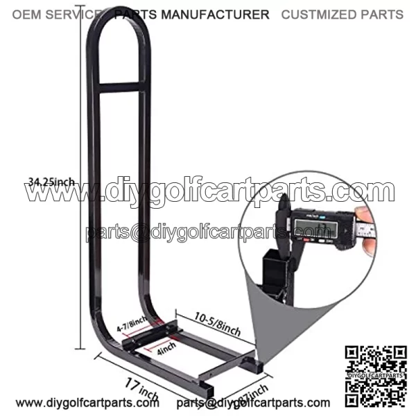 Universal Golf Cart Rear Grab Bar and Trailer Hook with Receiver and Grab Golf Cart on Back for Club Car Yamaha - Image 2