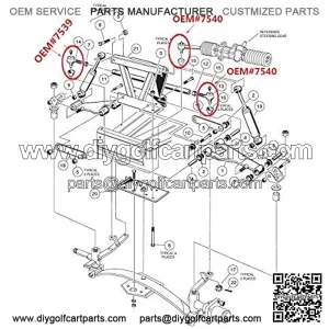 Ball Joint Kit,Set of (3) Tie Rod End with grease fitting Fits for Club Car DS Golf Carts (1976-2008)