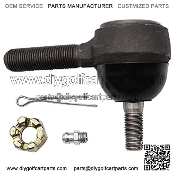Ball Joint Kit,Set of (3) Tie Rod End with grease fitting Fits for Club Car DS Golf Carts (1976-2008) - Image 2