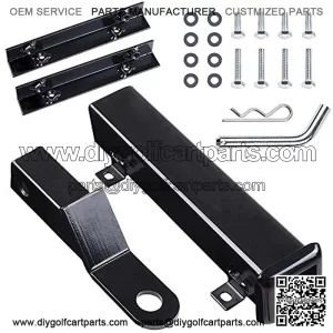 Universal Golf Cart Rear Seat Trailer Hitch with Receiver for Step on Back of Golf Cart