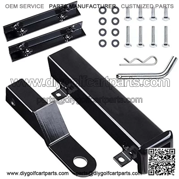 Universal Golf Cart Rear Seat Trailer Hitch with Receiver for Step on Back of Golf Cart