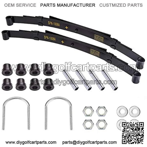 Golf Cart Heavy Duty Rear 4-Leaf Spring Kit with Bushings & Sleeves for Golf Cart - Image 2