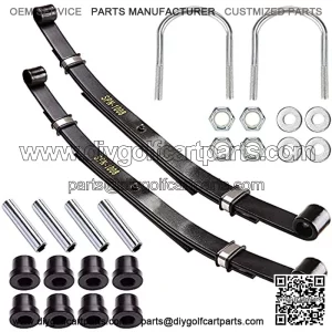 Heavy Duty Rear 3-Leaf Spring Kit with Bushings & Sleeves for Golf Cart