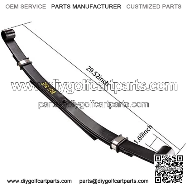 Heavy Duty Rear 3-Leaf Spring Kit with Bushings & Sleeves for Golf Cart - Image 2
